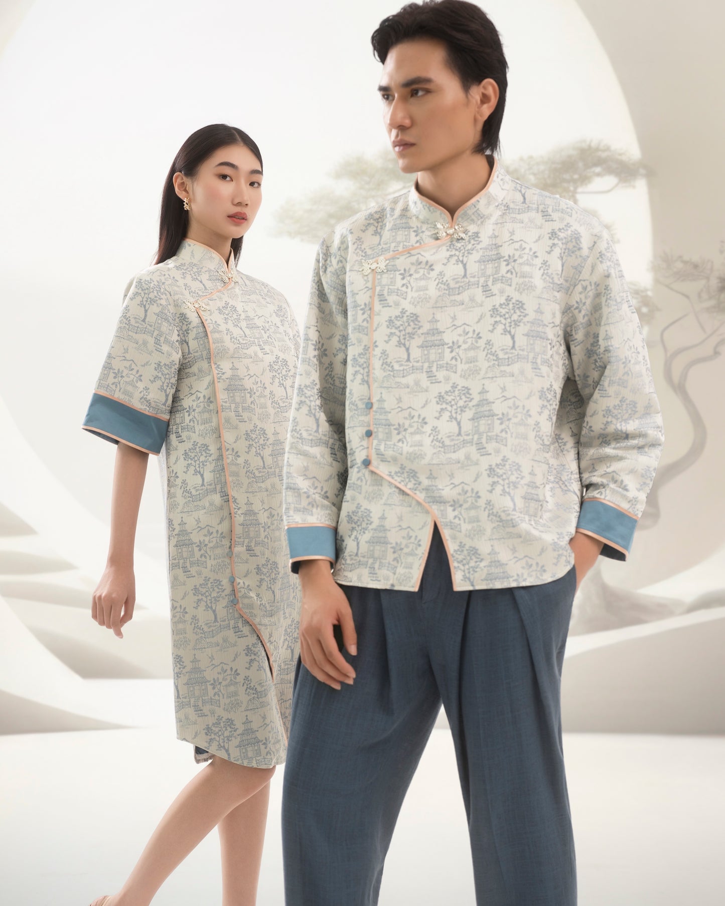 Wǎng Shī Yuán jacquard jacket