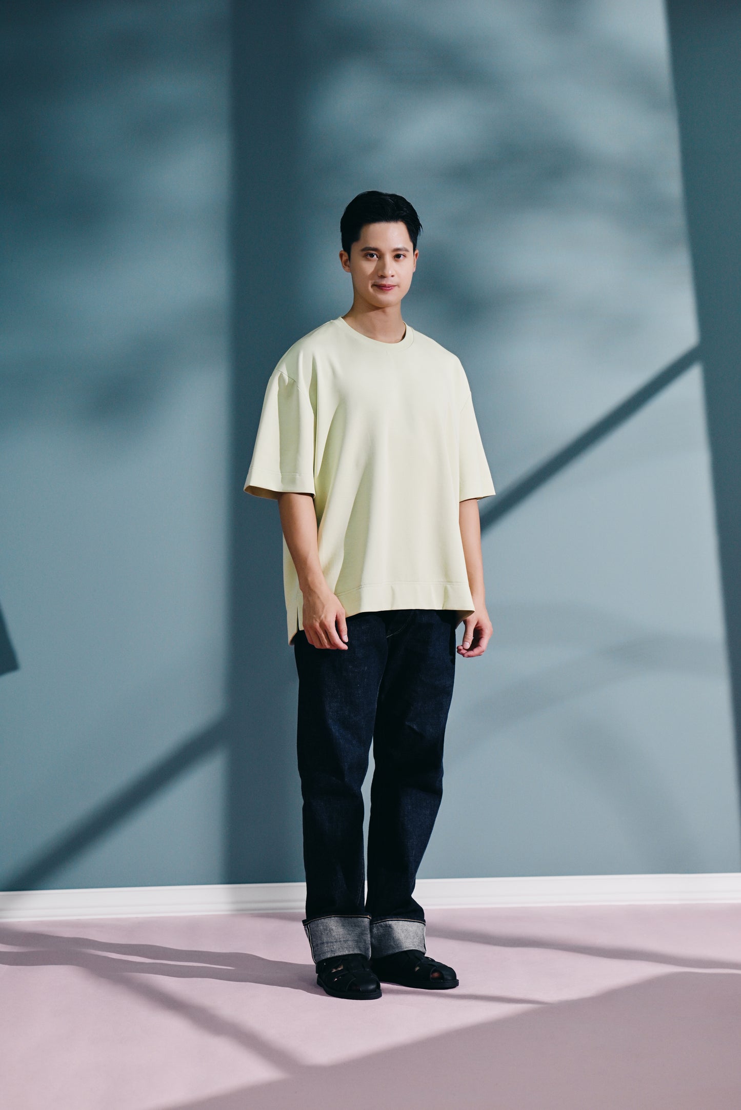 Lè premiun knit tee in Lemon sorbet