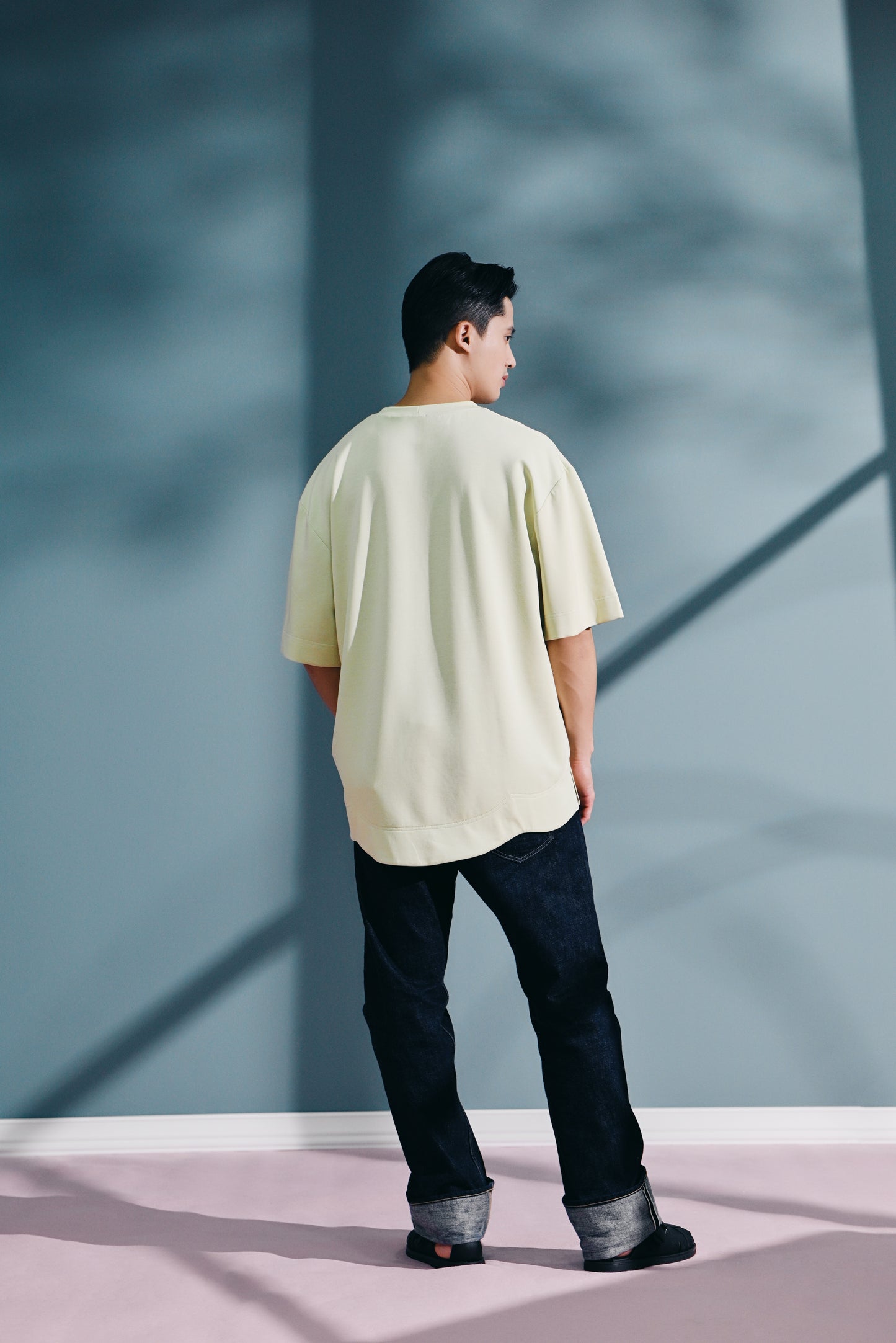 Lè premiun knit tee in Lemon sorbet