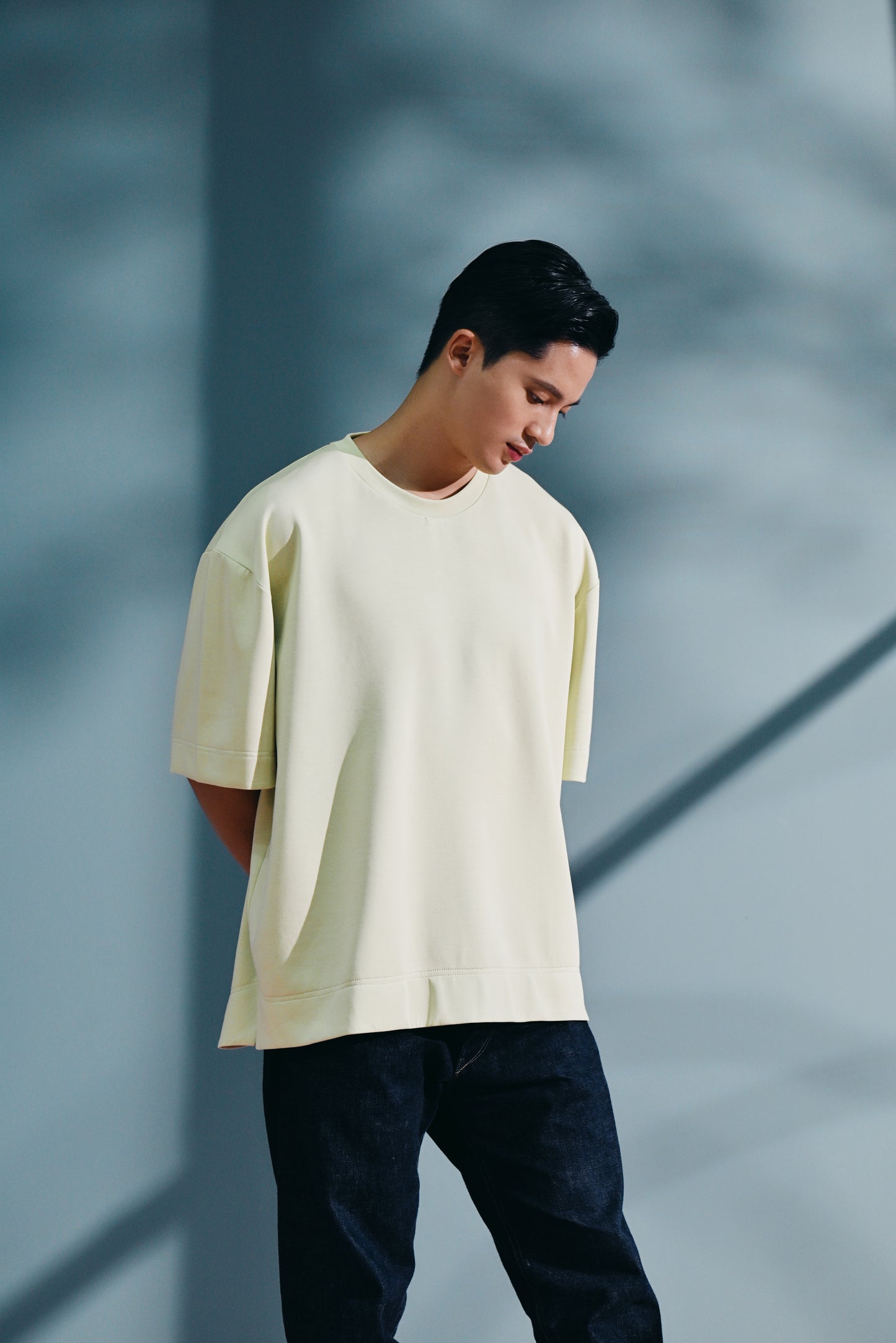 Lè premiun knit tee in Lemon sorbet