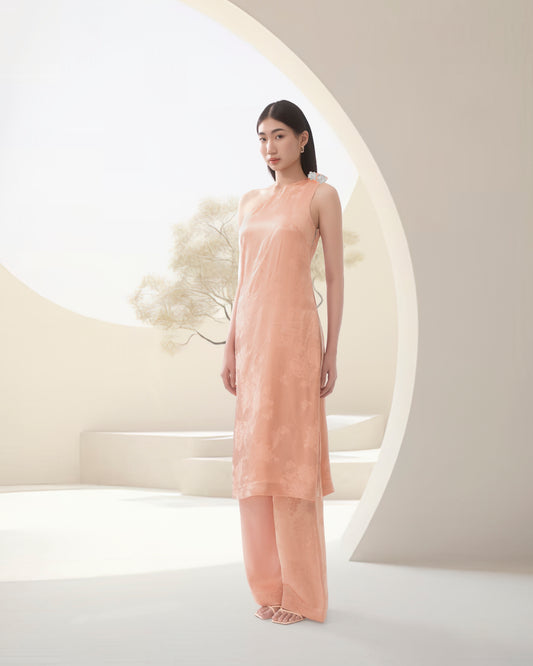 Shī Zhî Lín Toga Tunic in Salmon