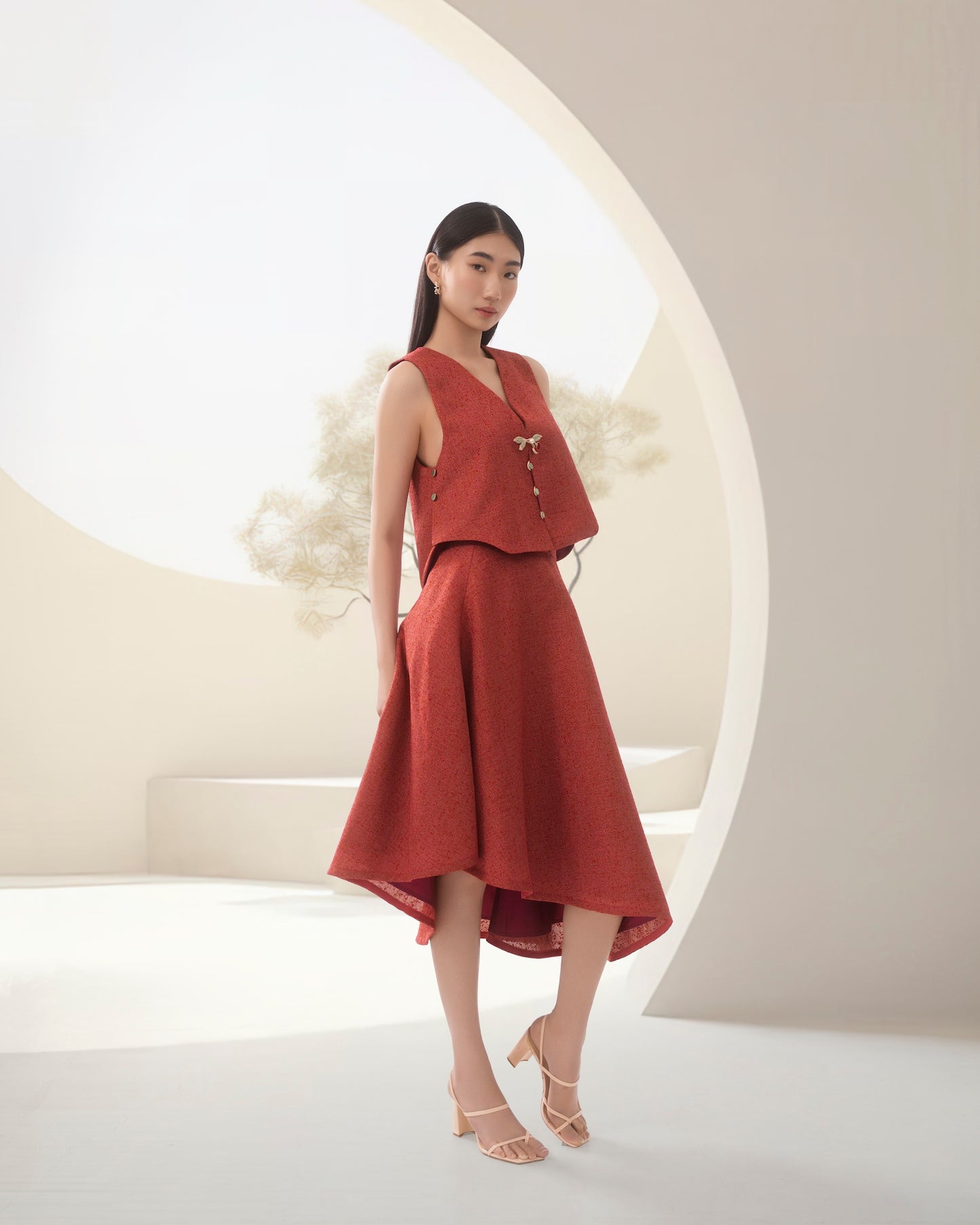 Xuān Lín asymmetrical skirt