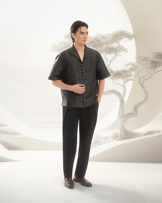 Yù Yuán Mikado shirt in Black