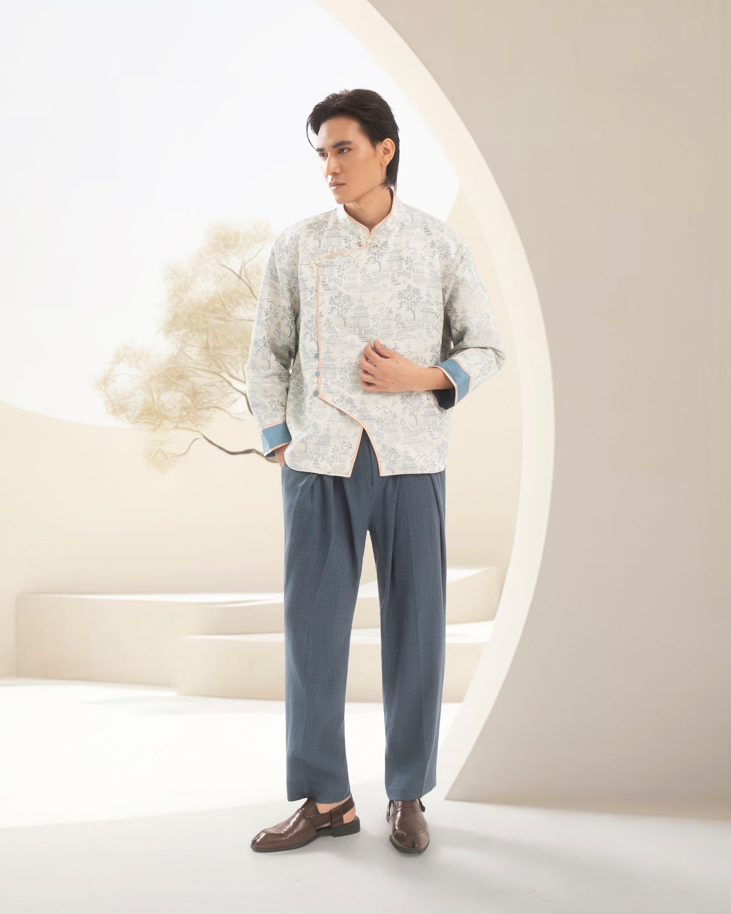 Wǎng Shī Yuán jacquard jacket