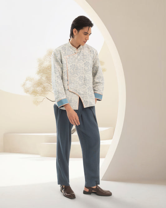 Wǎng Shī Yuán jacquard jacket