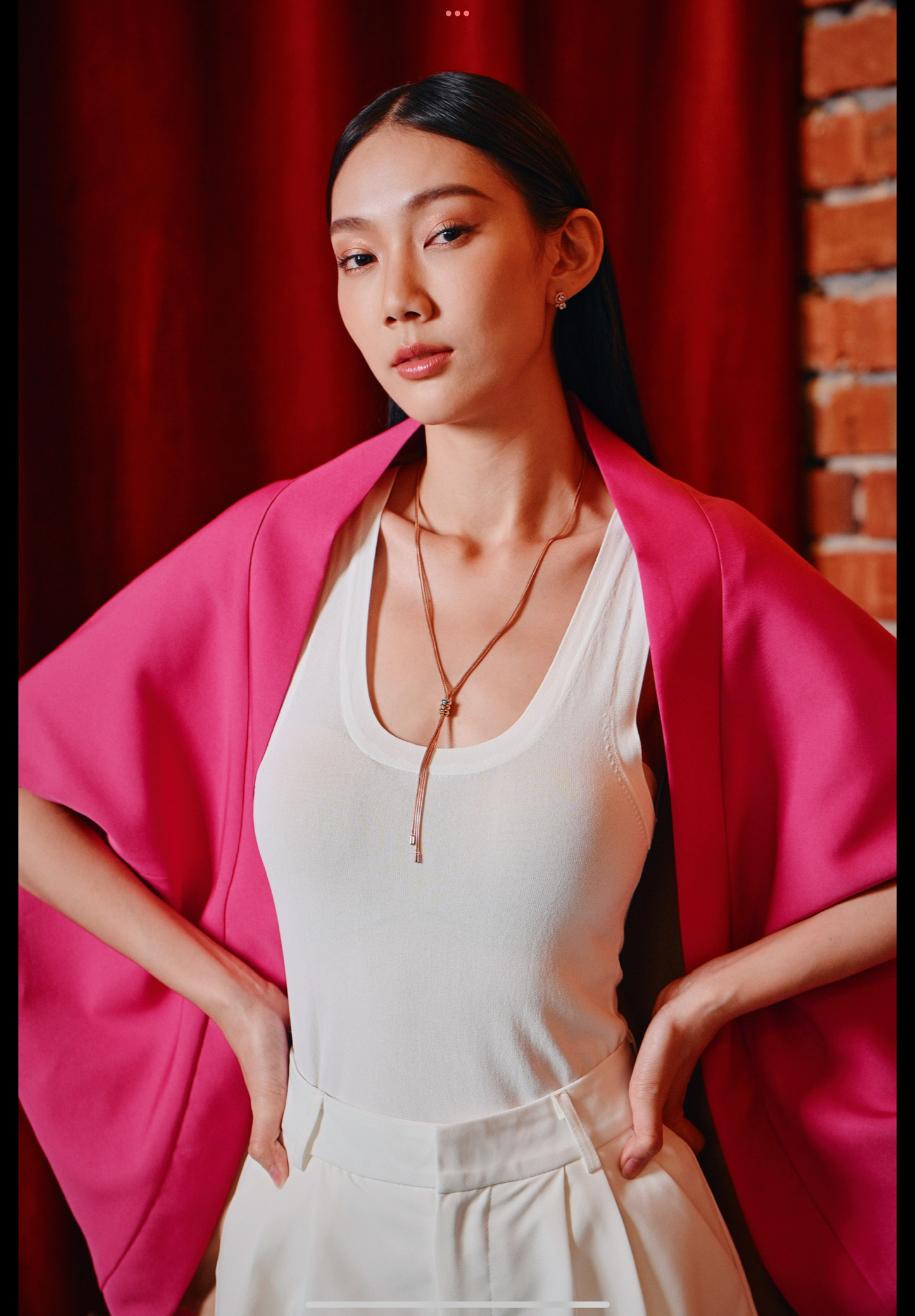 Double strand toggle necklace NC002