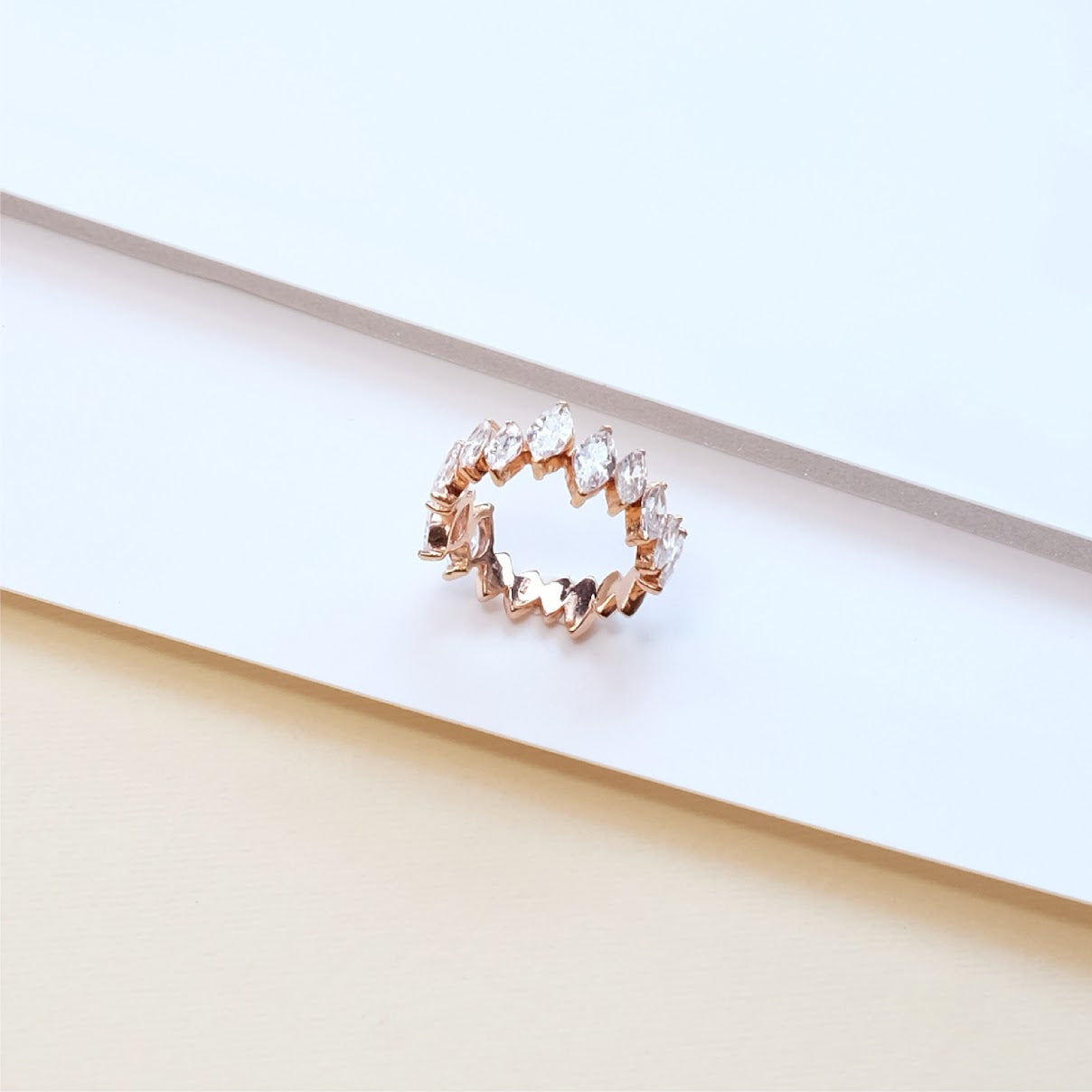 Marquise cut crystal ring R005
