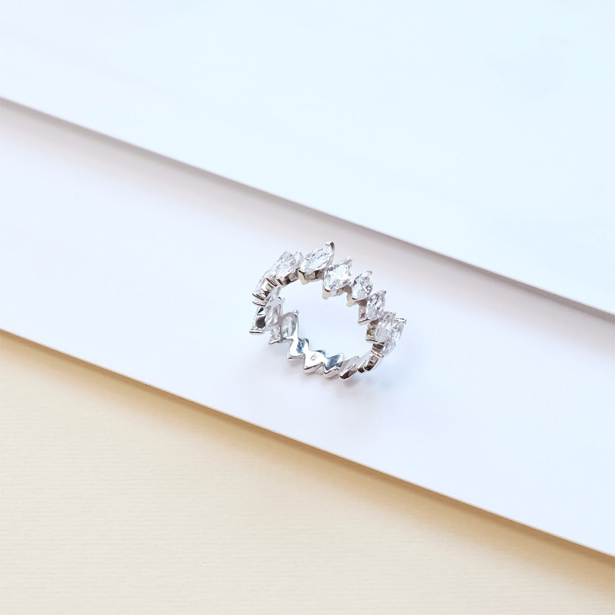 Marquise cut crystal ring R005
