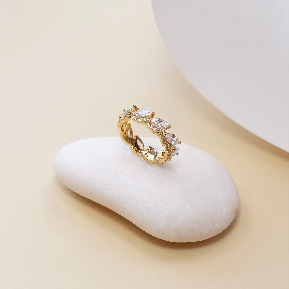 Multi Marquise cut crystal ring R006