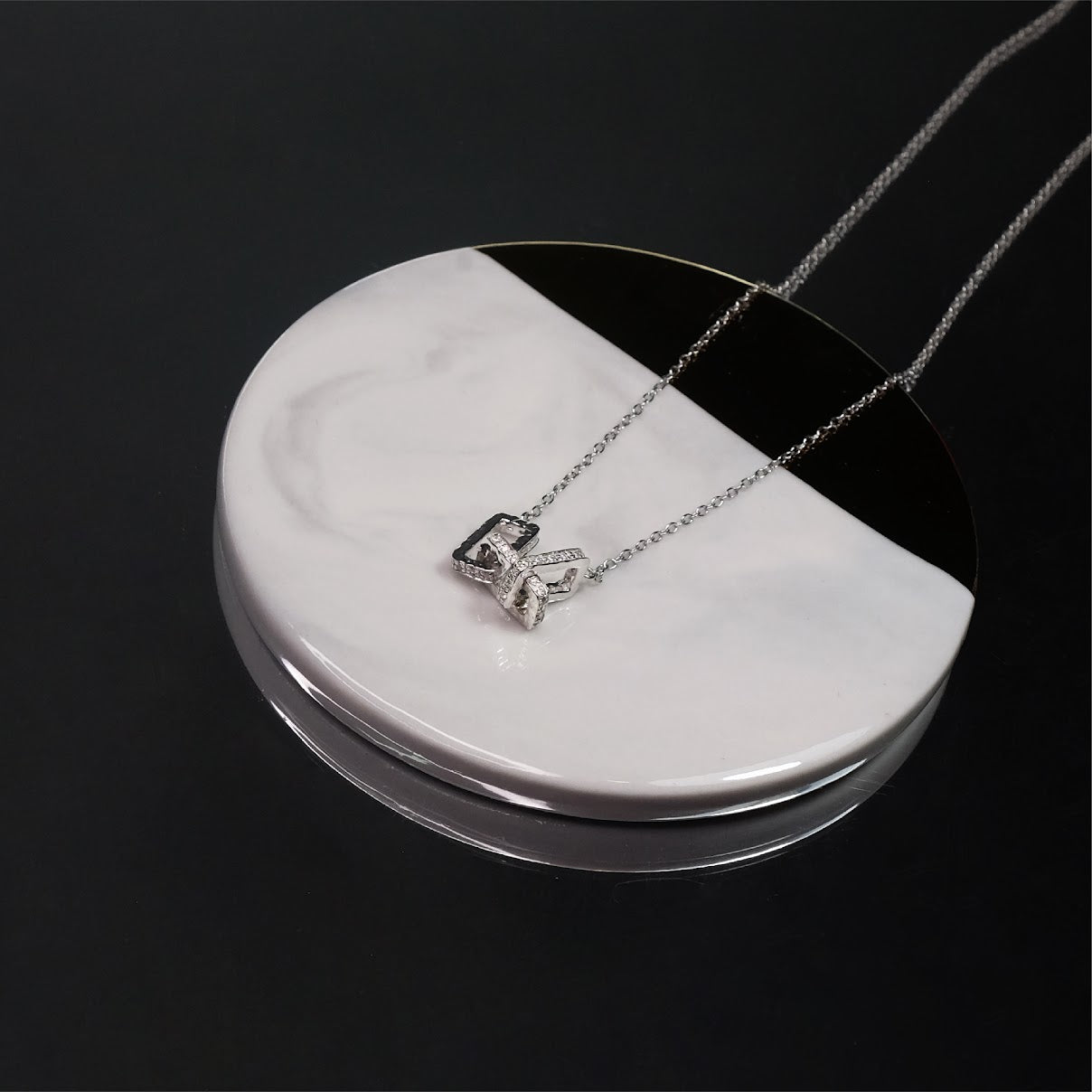 Rectangle links necklace NC003
