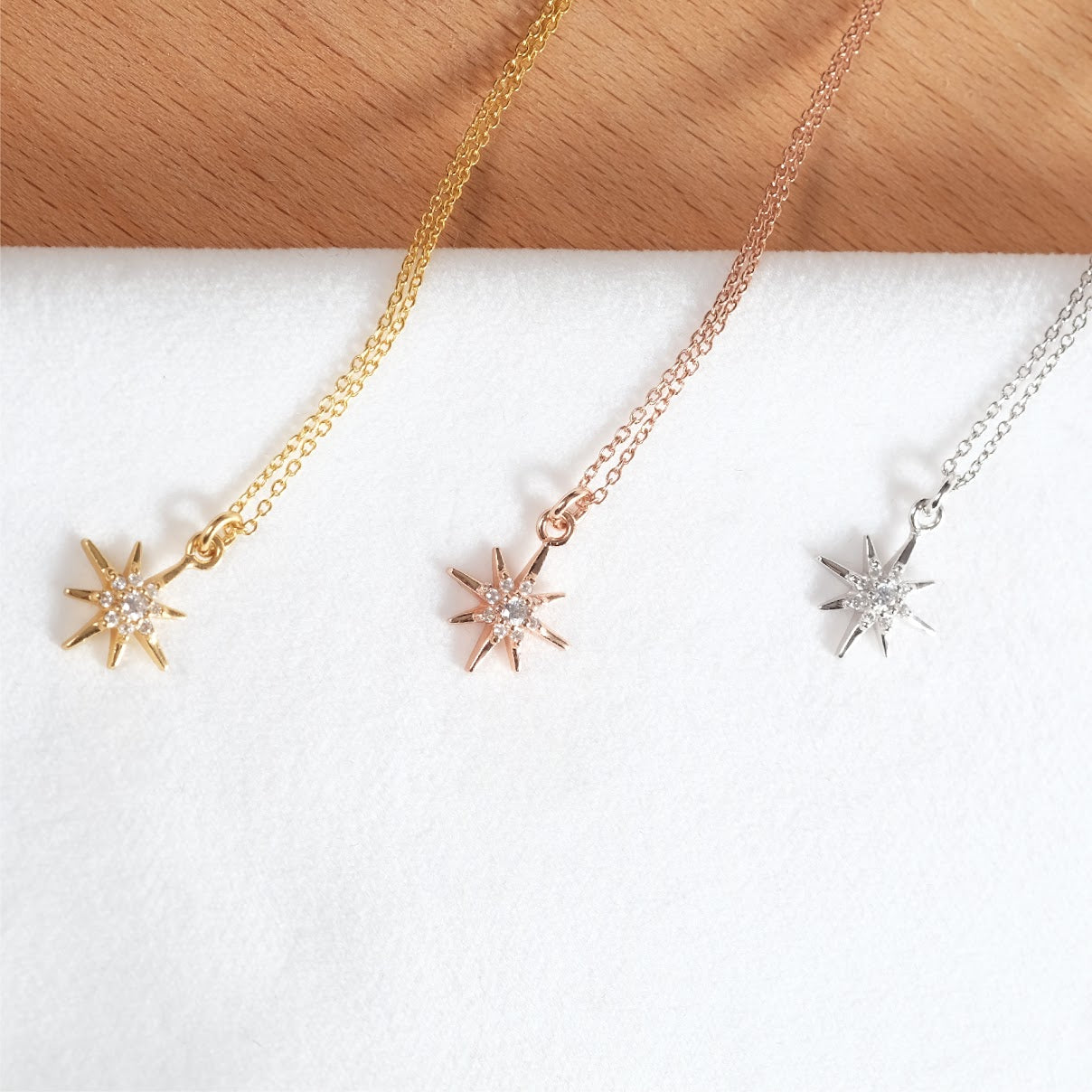 Pavé star pendant necklace NC004